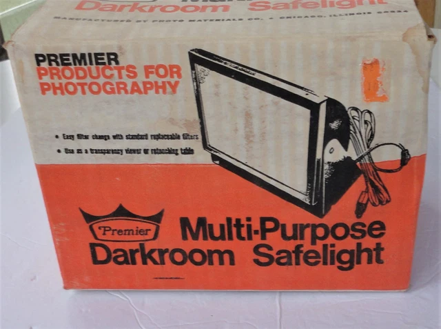 Luz de seguridad multiusos para cuarto oscuro Premier de colección como nueva en caja modelo 57 EE. UU. ámbar