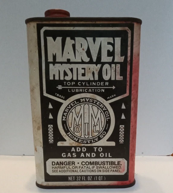 VINTAGE MARVEL MYSTERY Oil 32 Oz. Can - rough condition $6.99 - PicClick
