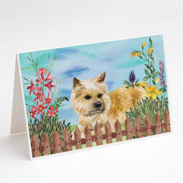 Cairn Terrier Spring Greeting Cards Envelopes Pack of 8 CK1252GCA7P
