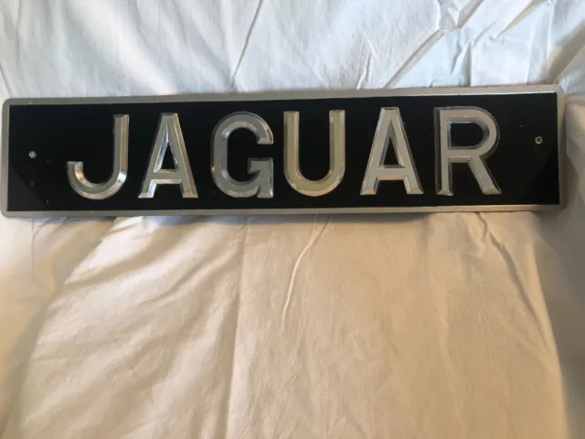 Rare Vintage Ace Peak Dealership Metal Plate Sign Jaguar Mild Pitting Letters