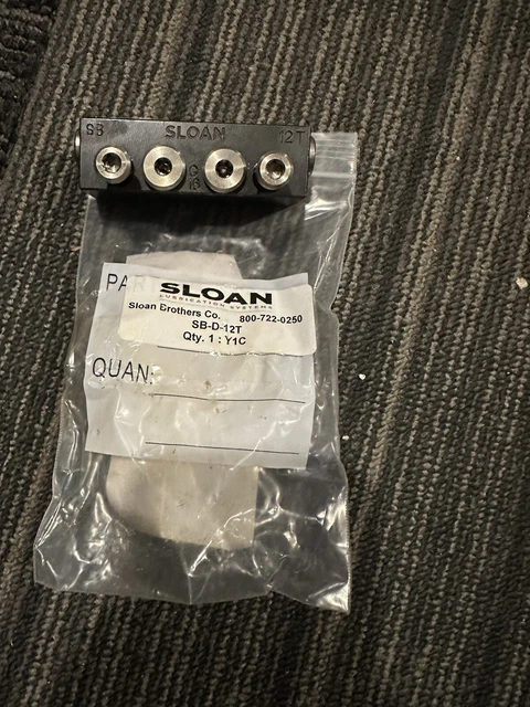 SLOAN BROTHERS CO Part #SB-D-12T New Old Stock Free Shipping