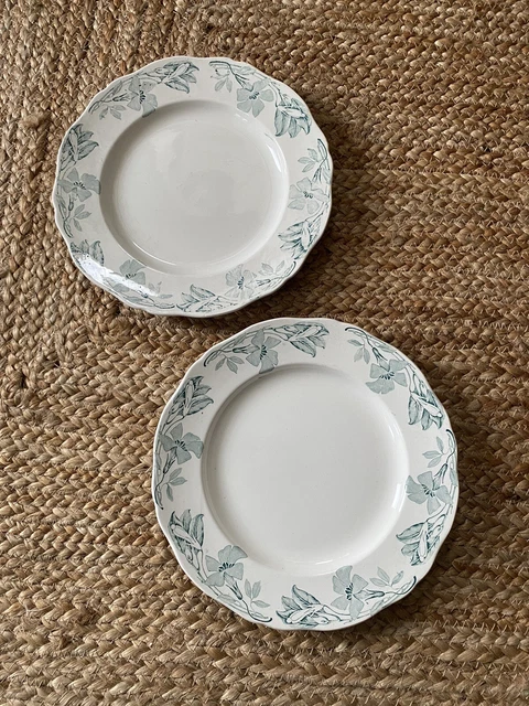 2 Assiettes Plates Terre de Fer SFNGR / Modèle Poitou / TBE 24cm