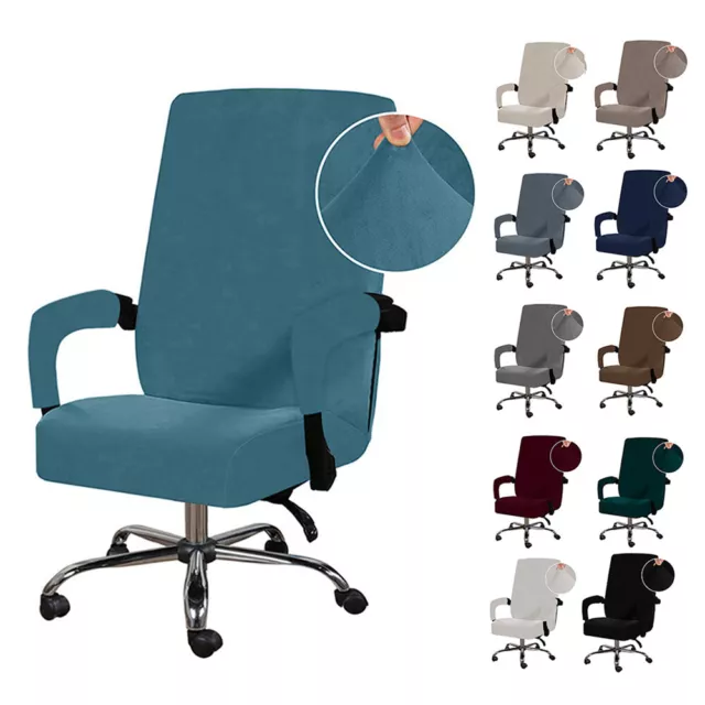 Silla de Oficina Cubierta Terciopelo Sillón Lavable Ordenador Gire Funda Asiento