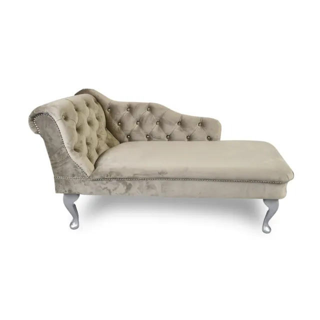 Chaise Longue Chesterfield Sofa Cream Handmade Accent Chair Regent Tufted Lounge