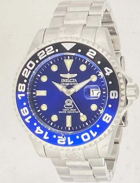 INVICTA GRAND DIVER 21865 Blu Orologio Uomo Automatico 47 mm EUR