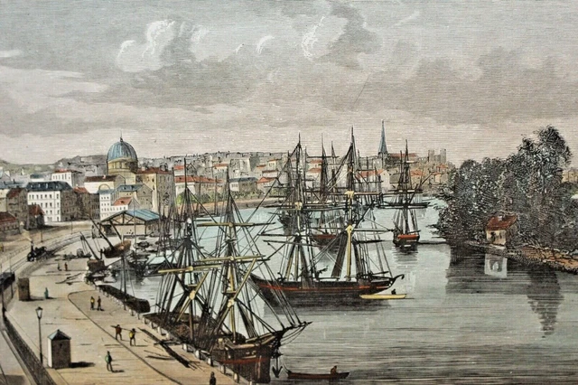 Unknown - Vue ancienne de Vérone - Lithographie sur papier - XIXe