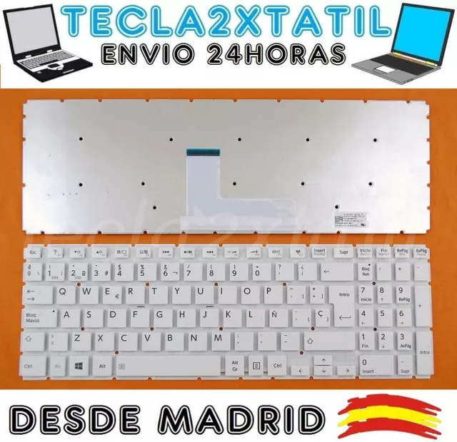 TECLADO PARA PORTATIL Toshiba Satellite C55-C EN ESPAÑOL BLANCO WHITE T589