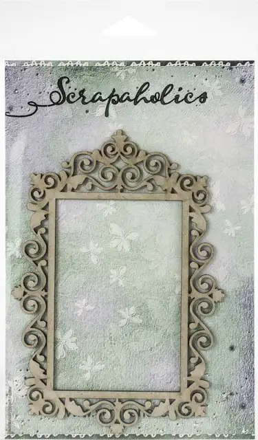 Scrapaholics Laser Cut Chipboard 1.8mm Thick Elegant Frame, 6"X4"