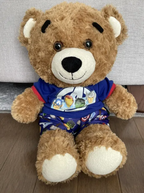 Bearemy Build A Bear Teddy Bear 17” Brown Plush Stuffed Avengers Clothes