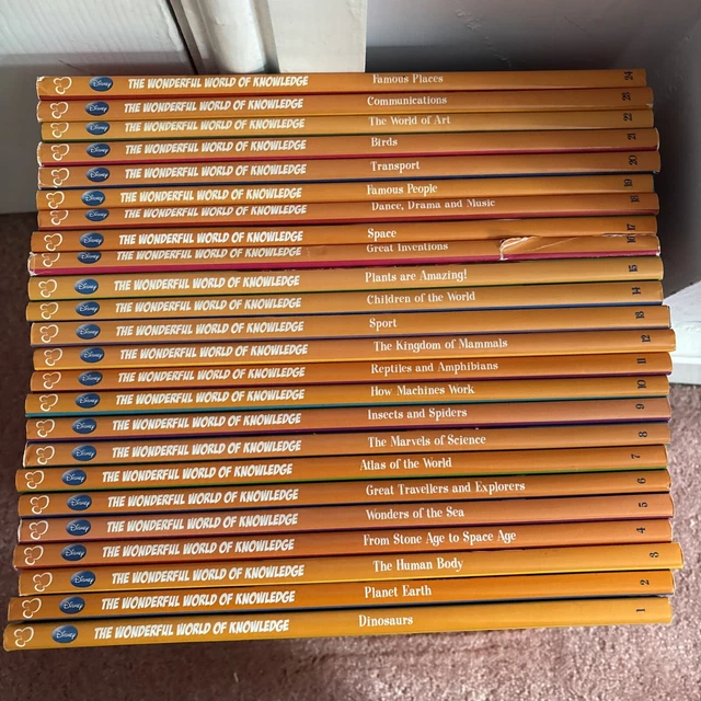 DISNEY THE WONDERFUL World Of Knowledge 24 Books Full Set Collection ...