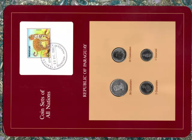 Coin Sets of All Nations Paraguay  1984-1988 UNC 1,50 Guaranies 1988 Jaguar