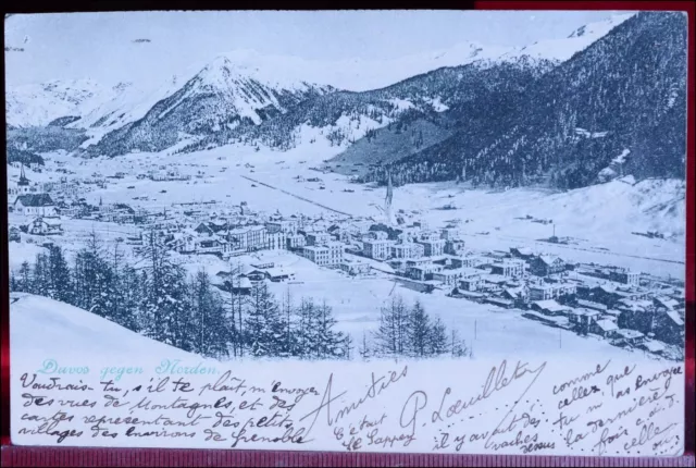 Suisse Davos Gegen Norden 1903 Carte Postale Timbre Obliteration Daguin Lille 2