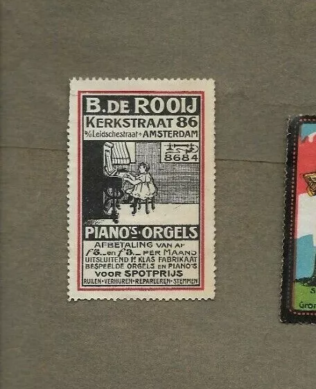 1900S Piano Netherlands Poster Stamp Lot 1