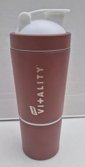 Slimfast Vitality Premium Edelstahl Shaker Roségold Proteinpulver Mixer