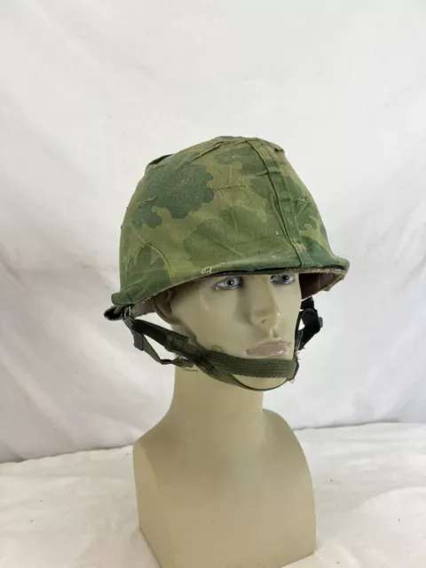 Vietnam Era M1 Helmet 1970 With Mitchell Cover