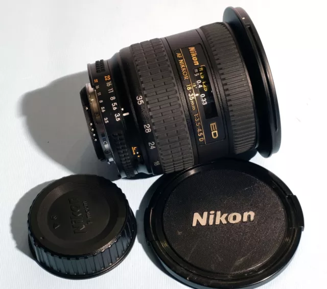 NIKON NIKKOR OBIETTIVO F AF ED IF 18-35 MM F3.5-4.5D - PIENO FORMATO- D  77 mm