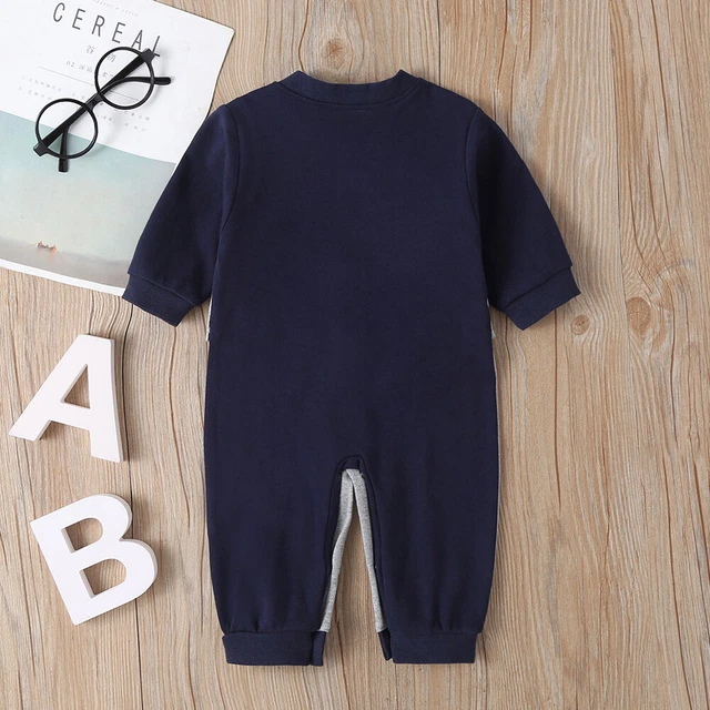Abiti da gentiluomo neonati bambini maniche lunghe tute vestiti body 8