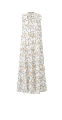 Uniqlo Paul & Joe Tiered Sleeveless White Floral Dress XS