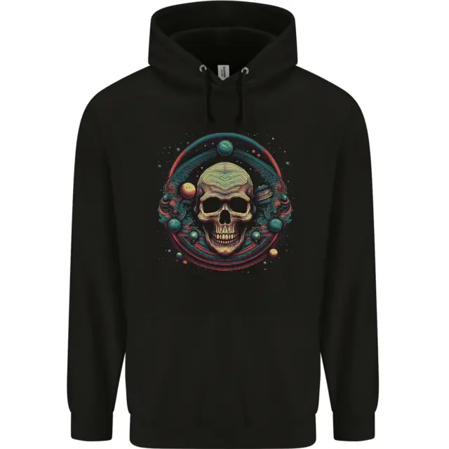 Astro Skull Planets Universe Space Childrens Kids Hoodie