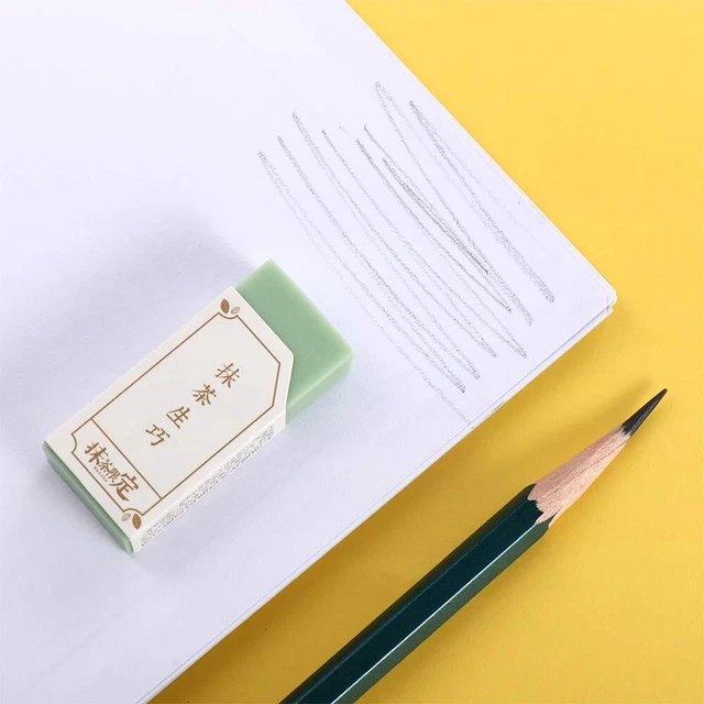 Pencil Erasers School Office Supplies Matcha Green Eraser 4B Art Erasers