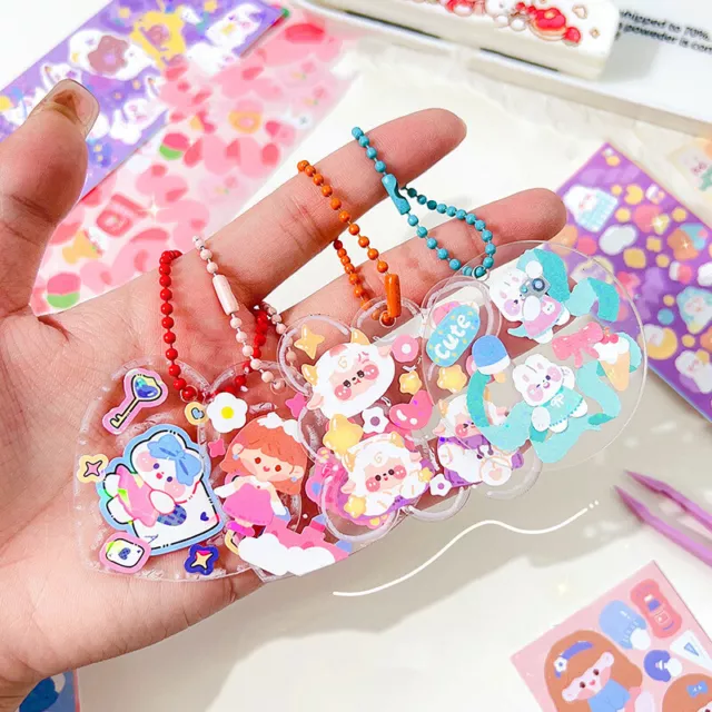 10pcs Stickers Pack Kawaii Laser Cute Stickers DIY Korean Stickers Laptop Decal 2