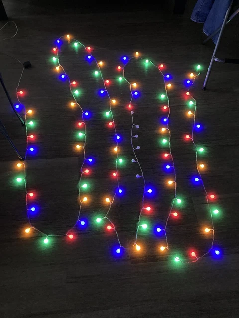 Multifunction Xmas LED Lights.  Approx 25 Ft.
