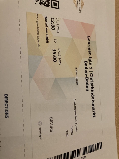 Lunch Tickets Baden Baden Christmas market