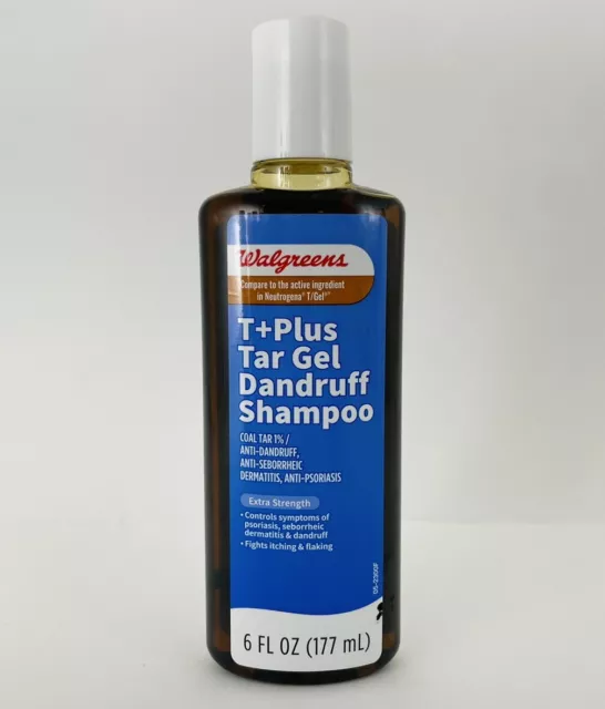 Walgreens T+Plus Extra Strength Tar Gel Dandruff Shampoo, 6 Fl Oz., Exp. 05/2025