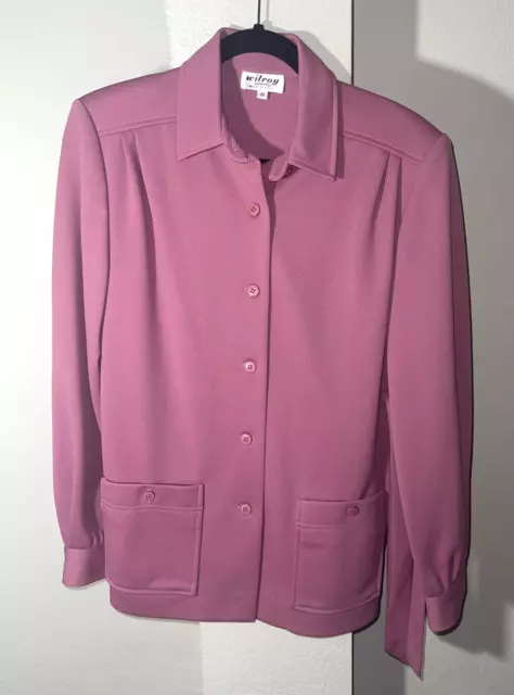 Vintage Wilroy Sport Women’s size 8 Blazer Jacket Dark Pink  NWOT