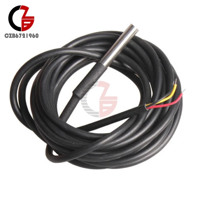 WATERPROOF DS18B20 DIGITAL Temperature Humidity Sensor Probe Thermistor Cable 3M £3.04 PicClick UK