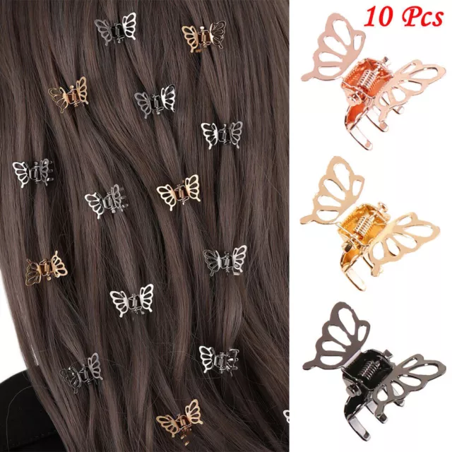 10 mini clip per capelli a farfalla in metallo, presa per capelli, moda,...