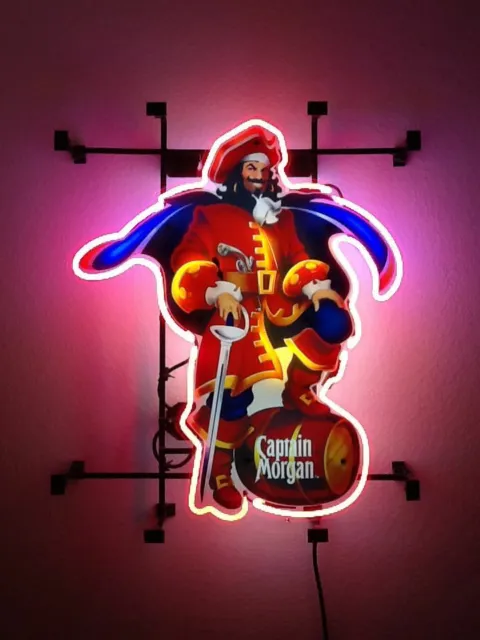 Captain Morgan Original Spiced Rum 17"x14" Neon Light Sign Lamp Bar Open Club