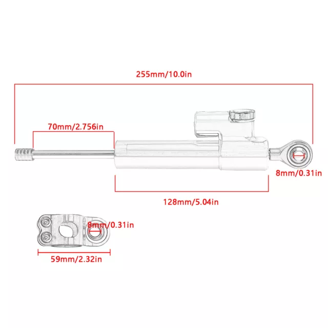 Linear Steering Damper Stabilizer Mounting Bracket Kit For Honda CBR650R 2019-23 3