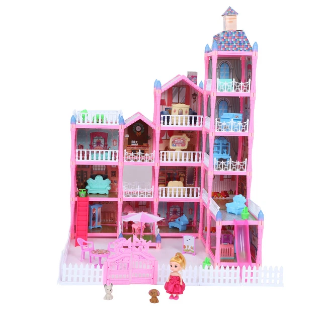 MINI DOLL HOUSE Dolls for Girls Dollhouse Castle Villa Child £27.95
