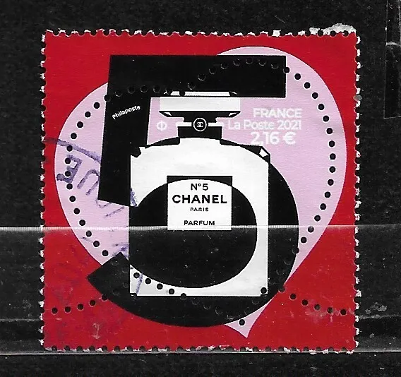FRANCE OBLITÉRÉ 2021 Saint Valentin Cœur de Chanel Y&T N° 5464 EUR 1,40 ...