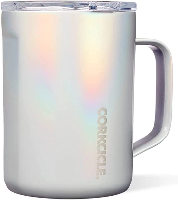 Corkcicle 16 Ounce Coffee Mug Triple Insulated Stainless Steel Cup Prismatic