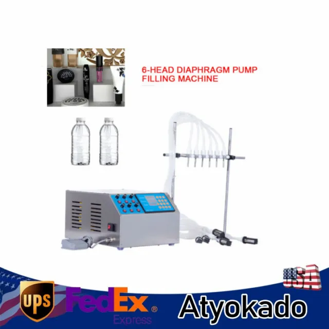 Stainless 6 Head Semi-automatic Liquid Filling Machine Electric Bottle Filler