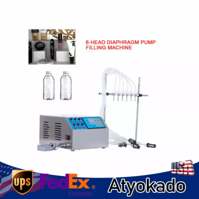 Stainless 6 Head Semi-automatic Liquid Filling Machine Electric Bottle Filler