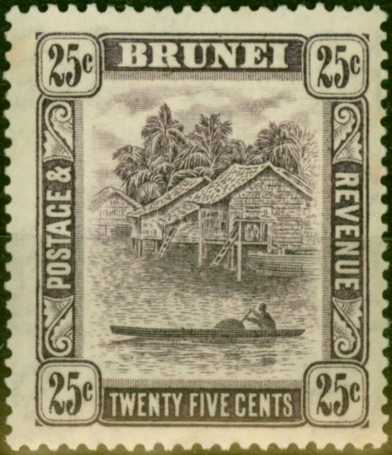 Brunei 1931 25c Slate-Lila SG75 Fein LMM