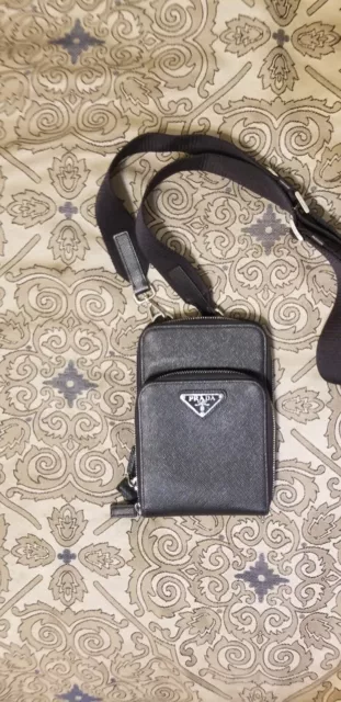 Prada Leather Shoulder Bag Black