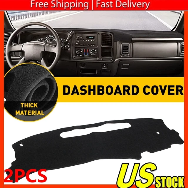 2PC For Chevrolet 1998-2004 S10 Car Dashboard Carpet Pad Dash Cover Mat Non-Slip