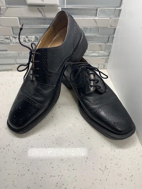 Chaussures Homme Giorgio Alessi Taille 43 (UK 9) - Cuir Noir, Style élégant, Occasion