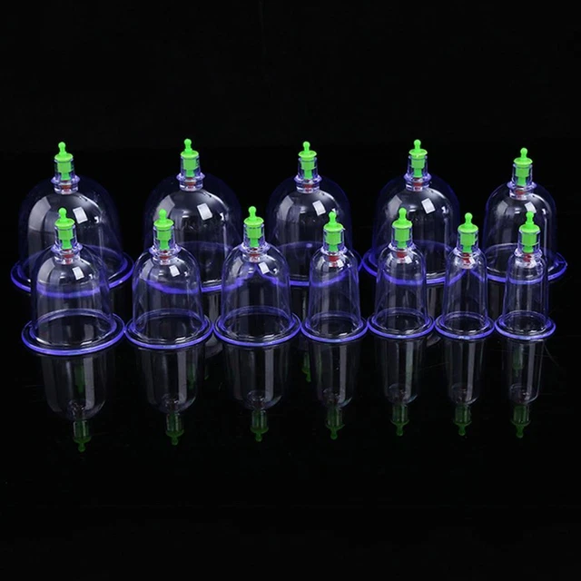 12 Stck. Schröpfen Vakuum Massage Becher Set Therapie Gesundheit Chinesisches Saugen Z1G4