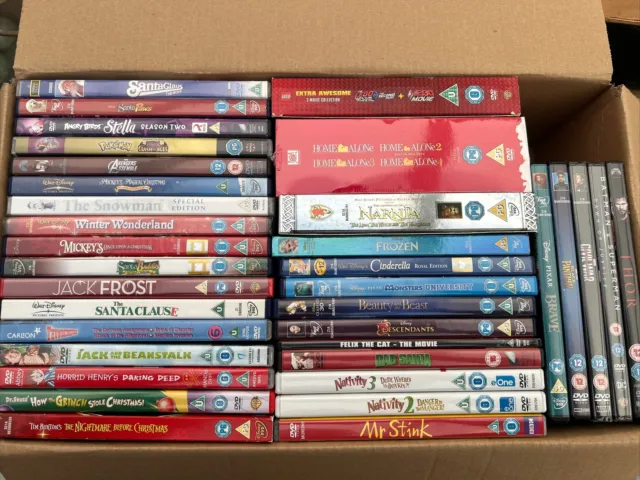 40 X Job Lot CHILDREN’s DVDS-Disney,Christmas,Marvel,Lego,Home Alone(Sealed)-VGC