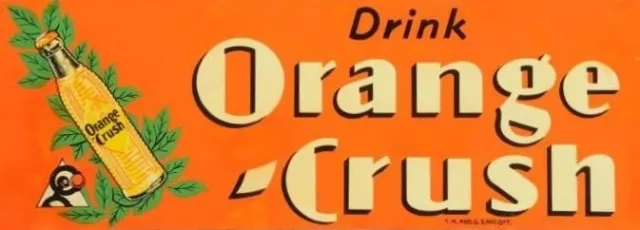 Orange Crush soda pop vending machine restoration water slide decal- not sticker