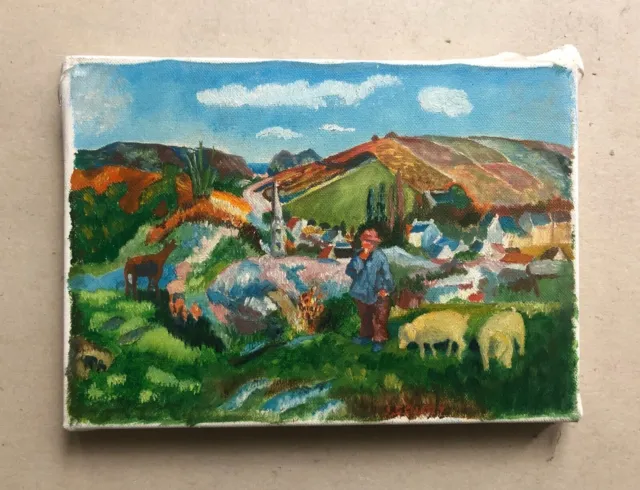 Pintura según Paul Gauguin, Paisaje, Óleo sobre lienzo, Pintura, Siglo XX