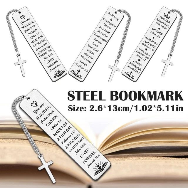 Christian Bookmarks Gifts Sobriety Recovery Religious Book Bible Verses W1M2
