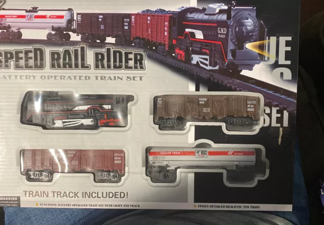 Speed Rail Rider Battery Operated Train Set -New In The Box