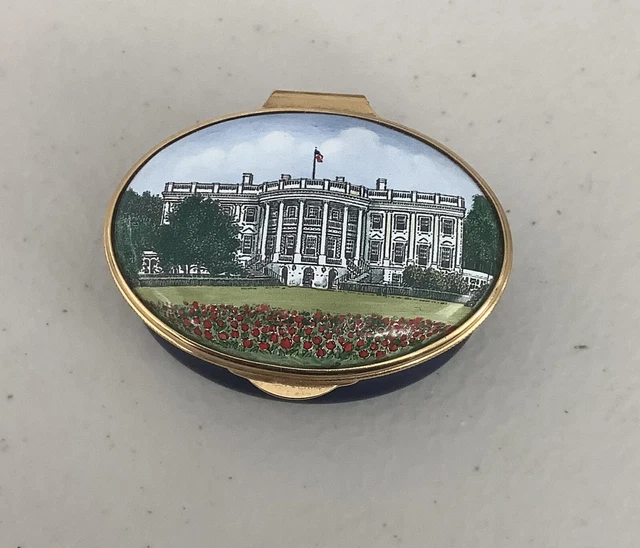 Staffordshire Enamels The White House Enamel Trinket Box!
