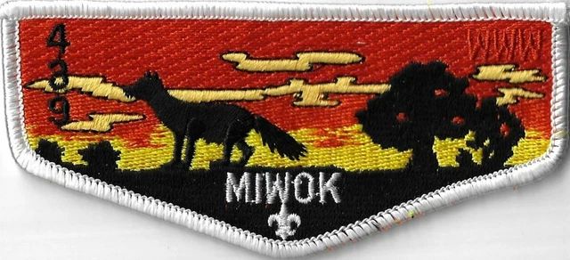 OA Miwok Lodge 439  Flap WHT Bdr. Santa Clara County, CA [MX-13771]
